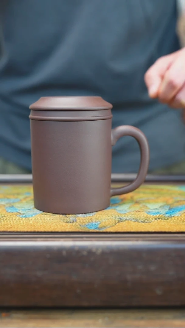 【闪购商品】紫砂茶杯1.22  紫泥 小三件套