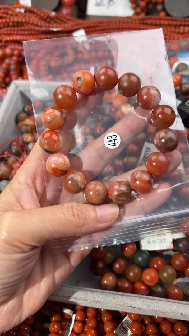 南红玛瑙手串未镶嵌14+