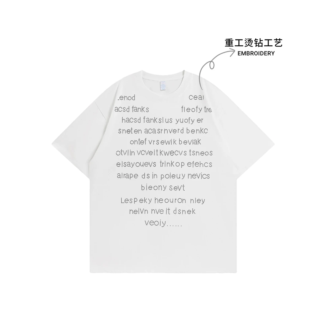 【王票票专属】重磅奢品潮牌纯棉T恤男女同款宽松短袖上衣K07