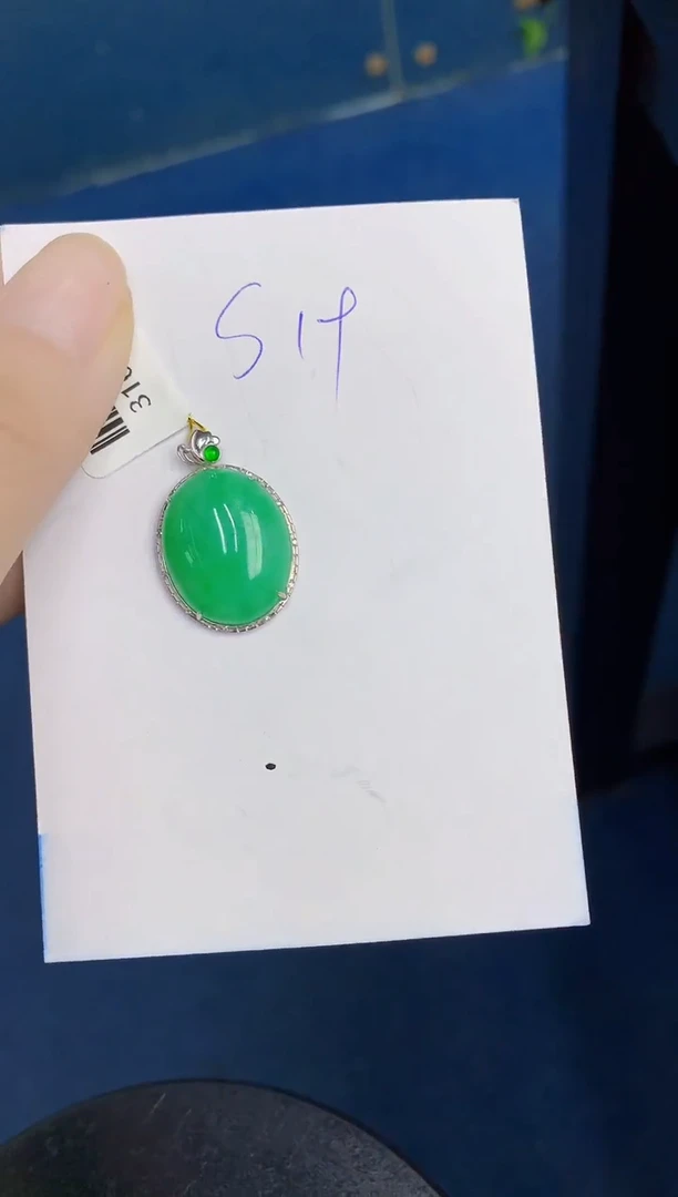 翡翠18K金镶嵌颈饰000000000