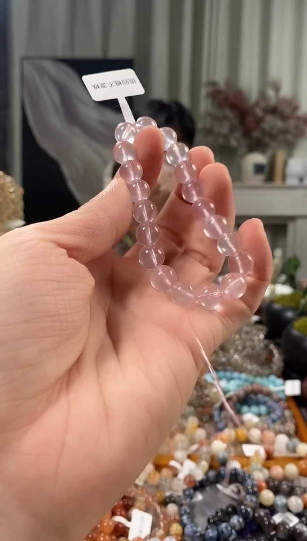 未镶嵌手链水晶粉水晶