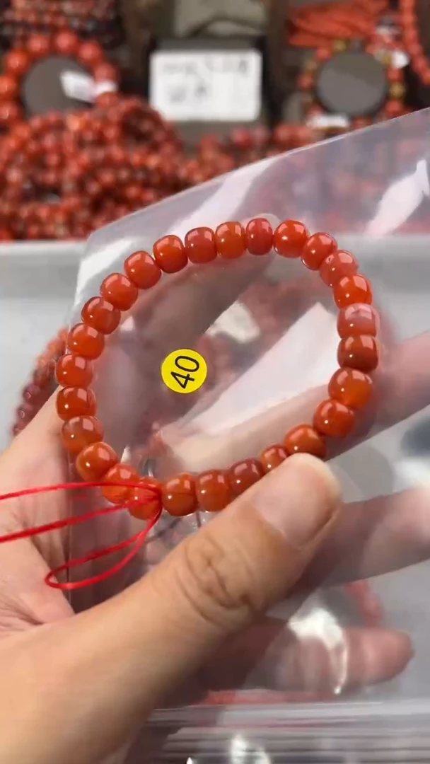 南红玛瑙手串未镶嵌7