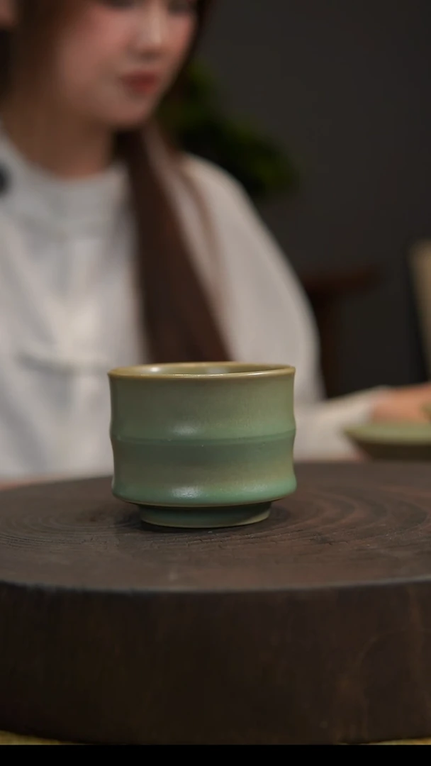 杯子竹节杯 汝州原产地  原矿老釉
