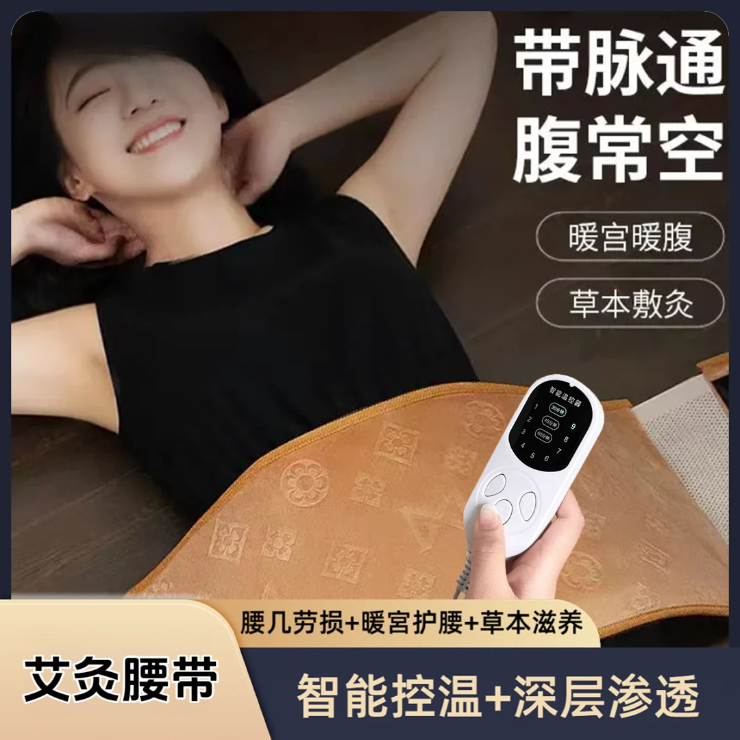 插电加热款【敷灸腰带】本草热敷 艾灸护腰腹热灸包电加热艾绒大妈