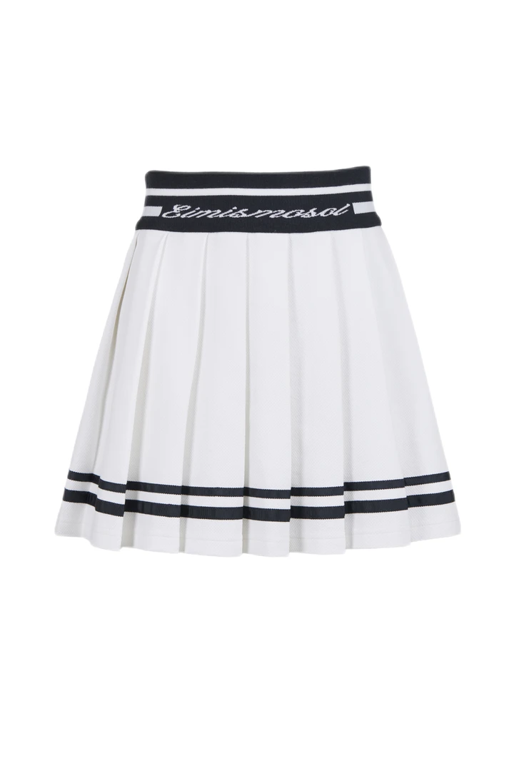 Eimismosol 白色学院风百褶裙