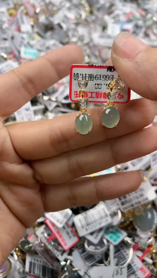 银S925镶嵌戒指翡翠777   7