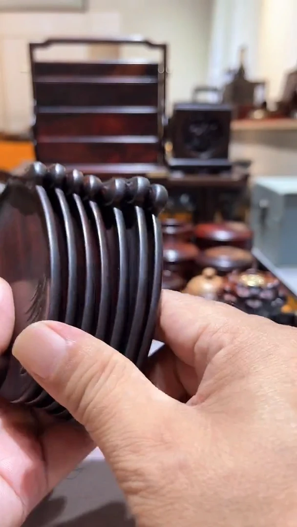 木精品木质茶杯托天峨款