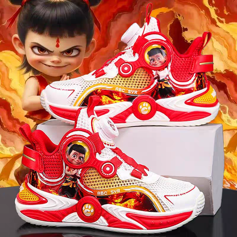 ABC哪吒透气男童鞋夏季2025新款儿童网面跑步运动鞋男孩篮球潮鞋