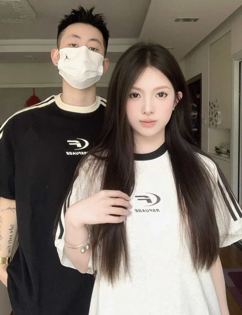 （瑕疵！介意勿拍）某保销量3万！谁穿谁好看！280克国潮杠边短袖