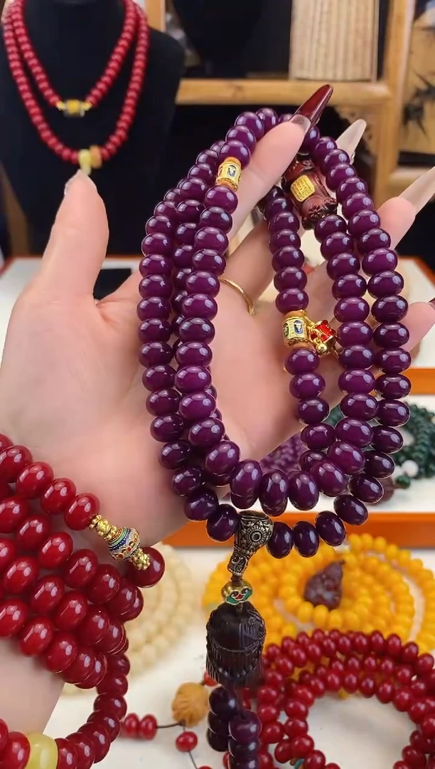 【闪购商品】菩提根/象牙果手串紫色新款定制款