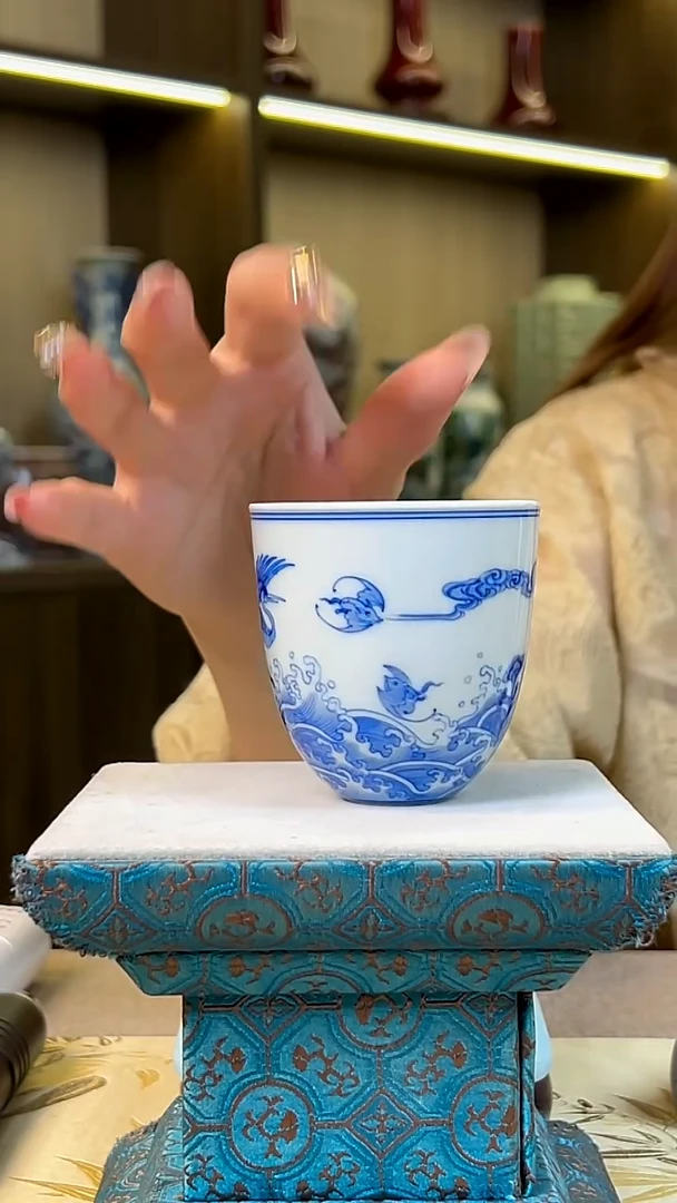 瓷片景德镇毛仔柴窑杯