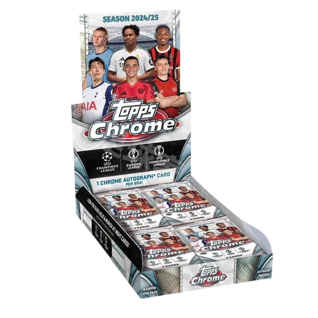 【拆盒】2024-25 topps chrome hobby 足球球星卡盲盒