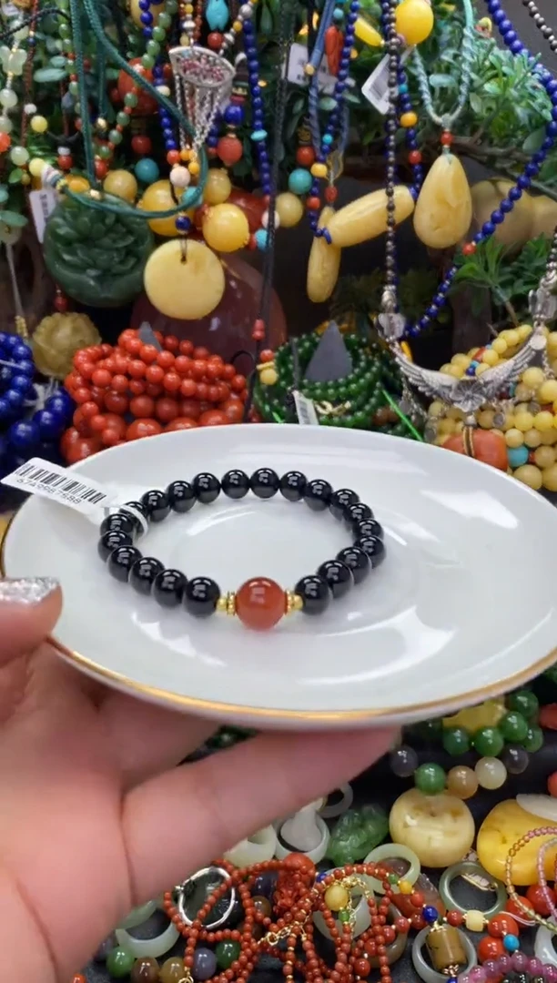 【闪购商品】黑曜岩手链未镶嵌黑耀石手串