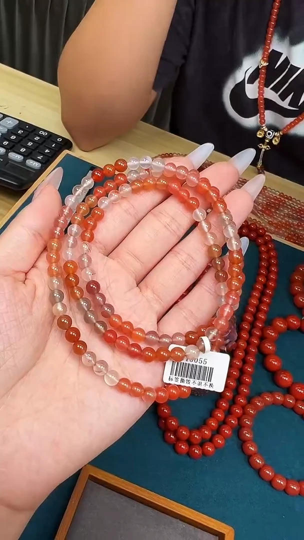 未镶嵌珠串南红玛瑙C03云南保山多宝5mm+