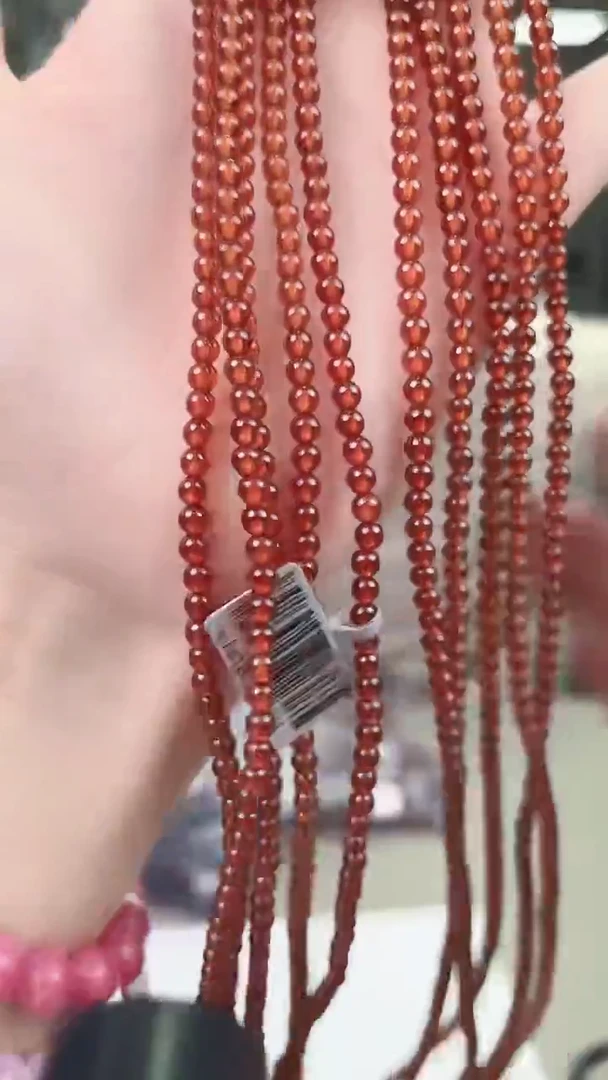 未镶嵌手链水晶橙红芬达色石榴石手链