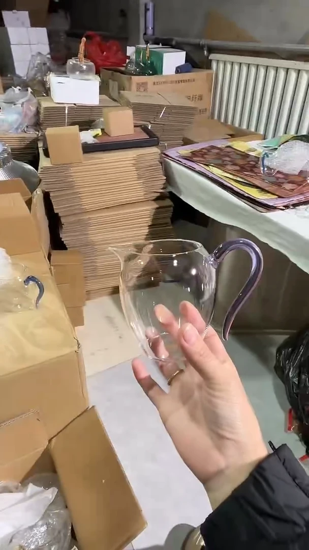 高硼硅玻璃吸管款萌*纸怡然公杯紫