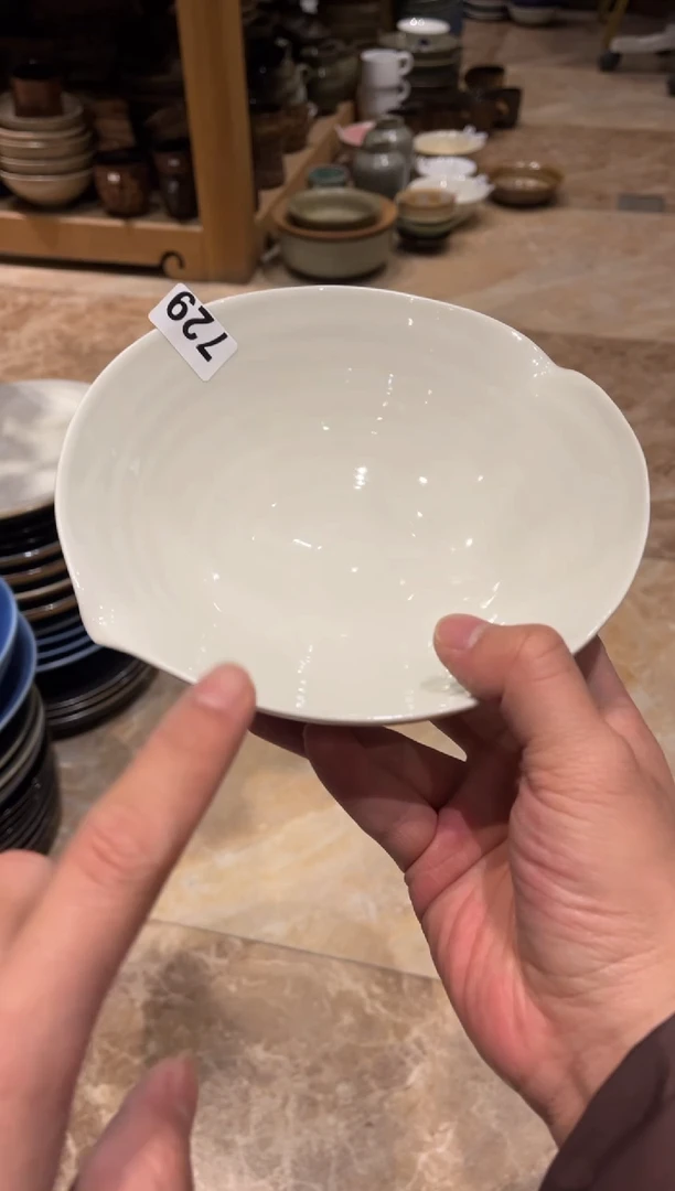 【闪购商品】瓷片729微瑕手工定白双口碗1只