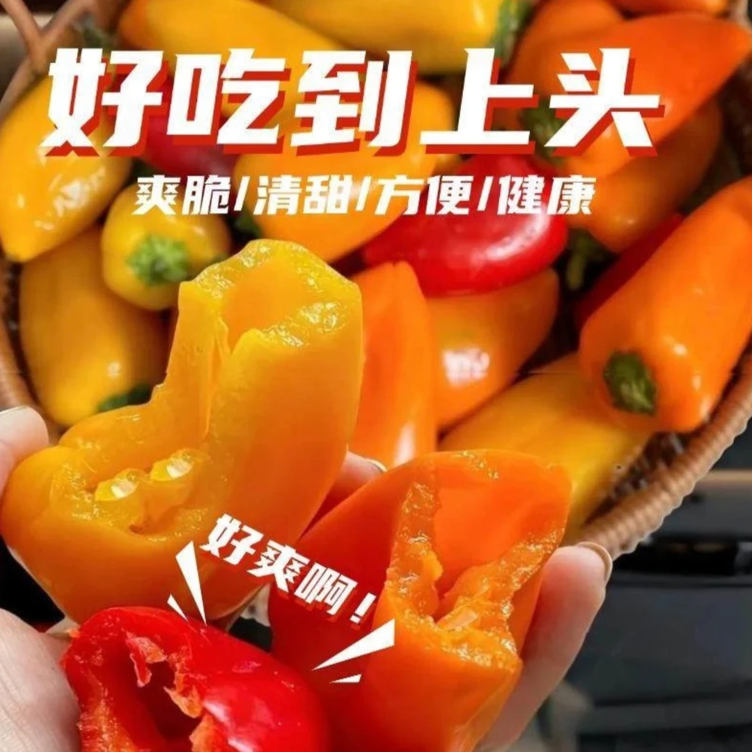 【汇峰农场1】水果小彩椒红辣椒新鲜辣椒3斤装(±2两)顺丰送货上门