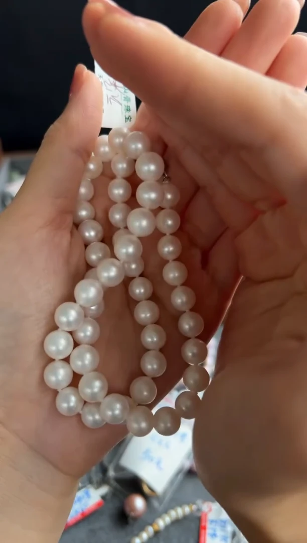 淡水珍珠银S925镶嵌项链1800号