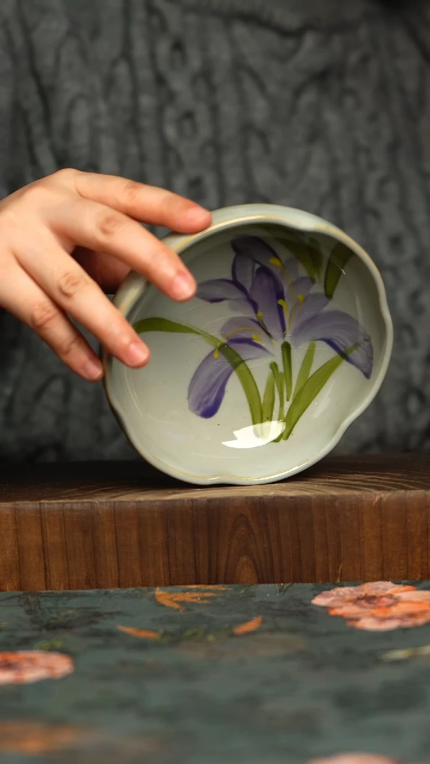 杯釉下彩手工手绘同款陶器