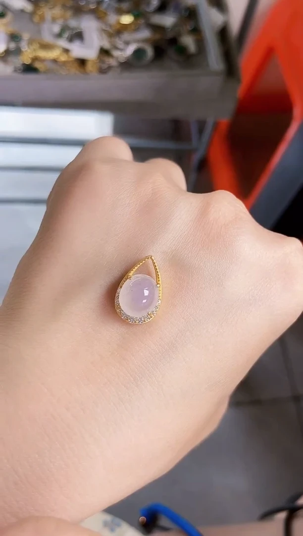 翡翠银S925镶嵌颈饰45889