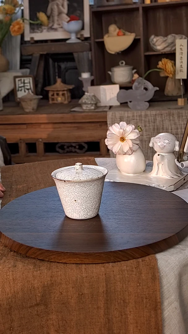 【闪购商品】钛合金@@落苏盖碗（微瑕）NB77