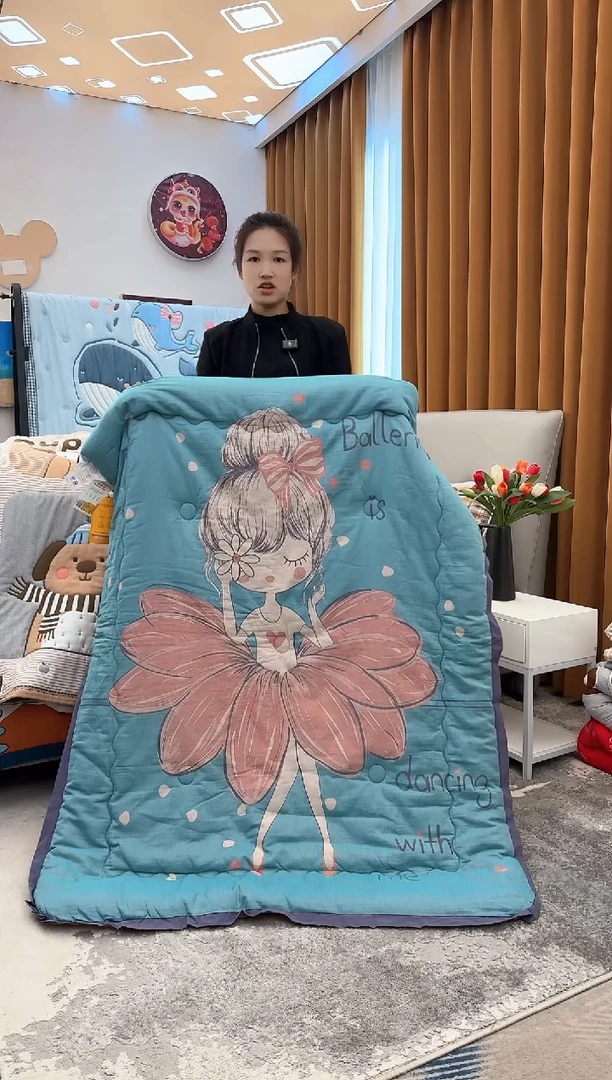 棉质花芭蕾女孩-120x150