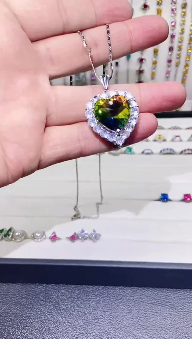 耳饰银S925镶嵌坦桑石1