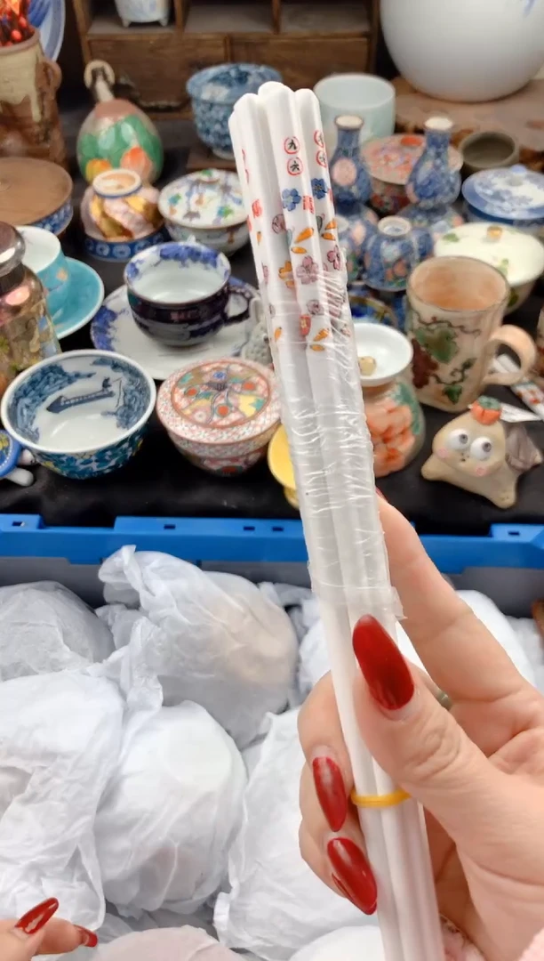 【闪购商品】瓷片骨瓷筷子（5双）九姑娘瓷器