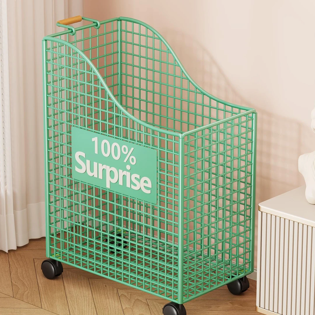 瑜伽垫收纳筐家用带轮大容量泡沫轴健身运动器材多功能窄缝置物架