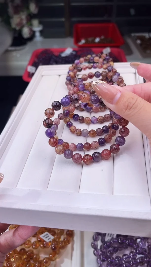 【闪购商品】水晶/未镶嵌黑金超八水晶手串