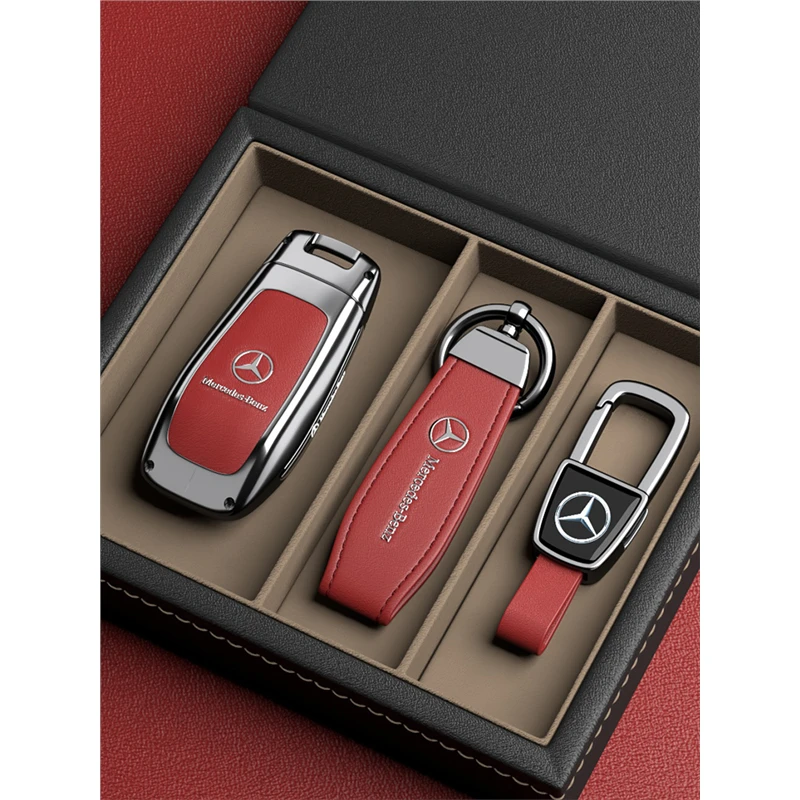 奔驰e300l钥匙套glc260女a200l高级感glb220男c260l汽车gle壳扣包