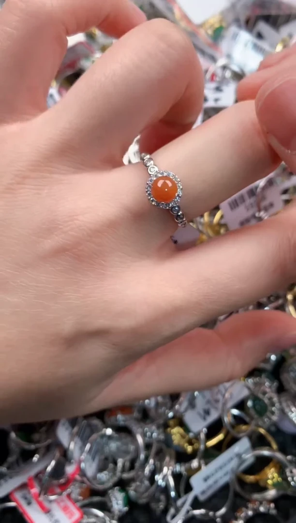 银S925镶嵌戒指翡翠111   1