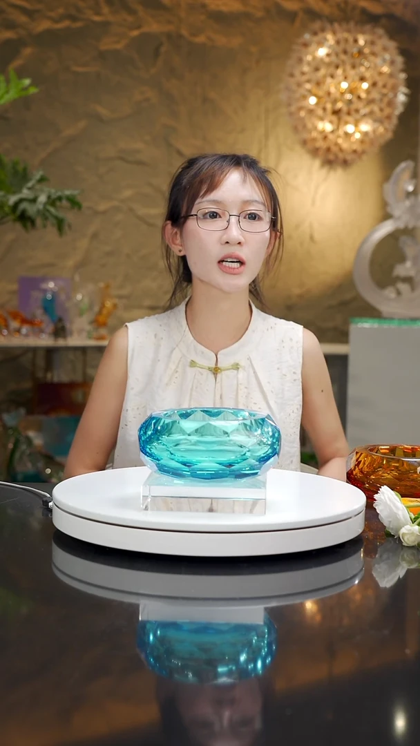 瓷片福利宝石蓝切面果碗