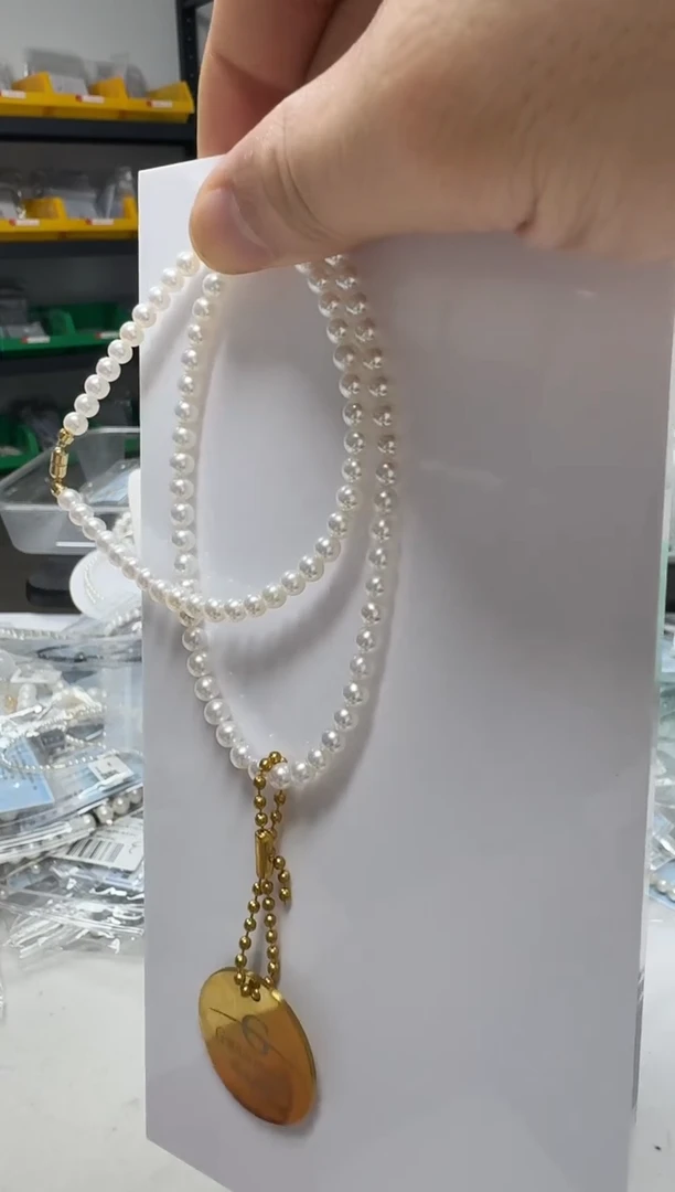 淡水珍珠14K金镶嵌项链5mm 磁吸扣