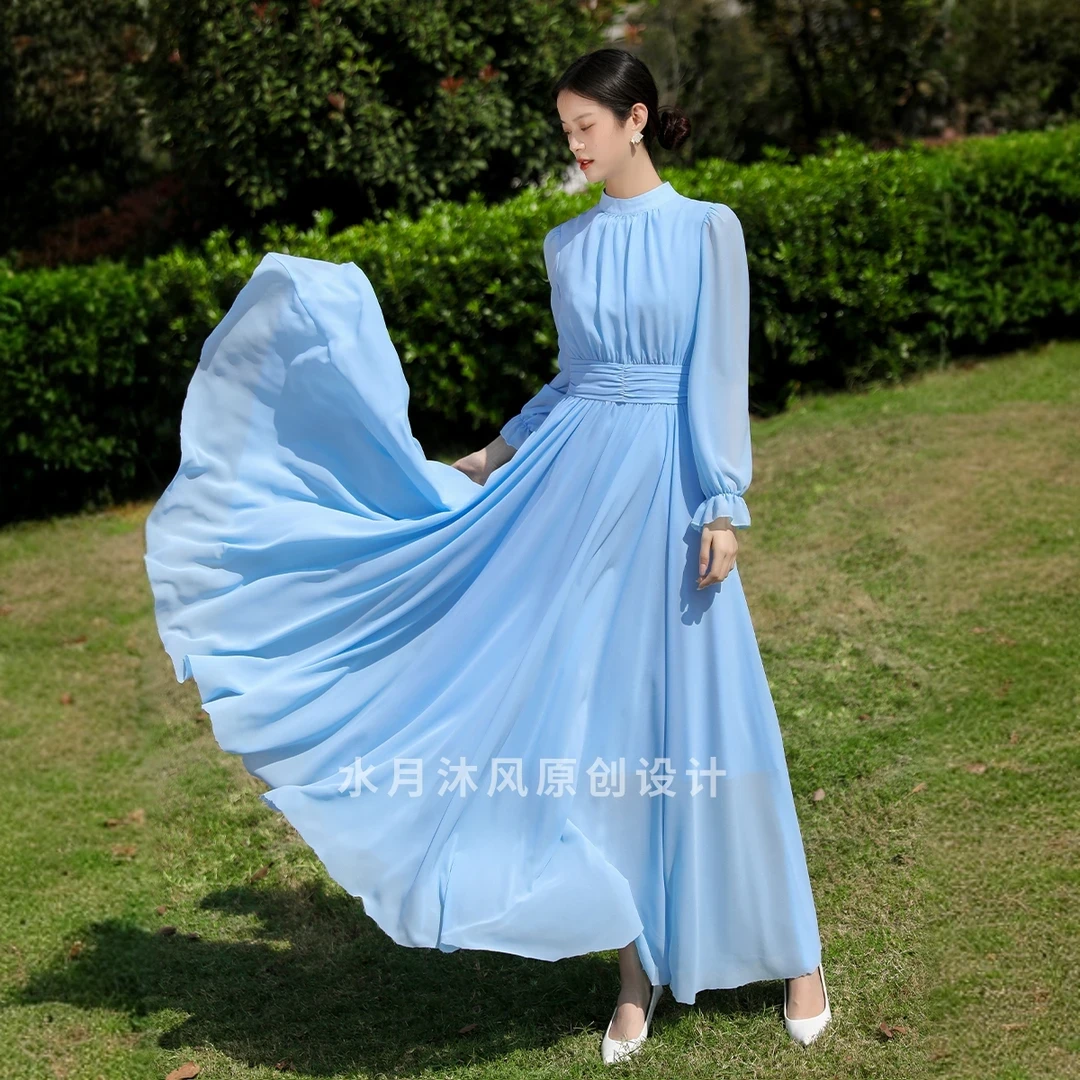 暖长裙夏季宴会树脂固色气质法式优雅长款短袖连衣裙2233