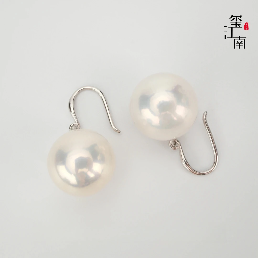 大女主灵动耳钩｜淡水珍珠耳环S925正圆大点位气质12～13mm FE0121