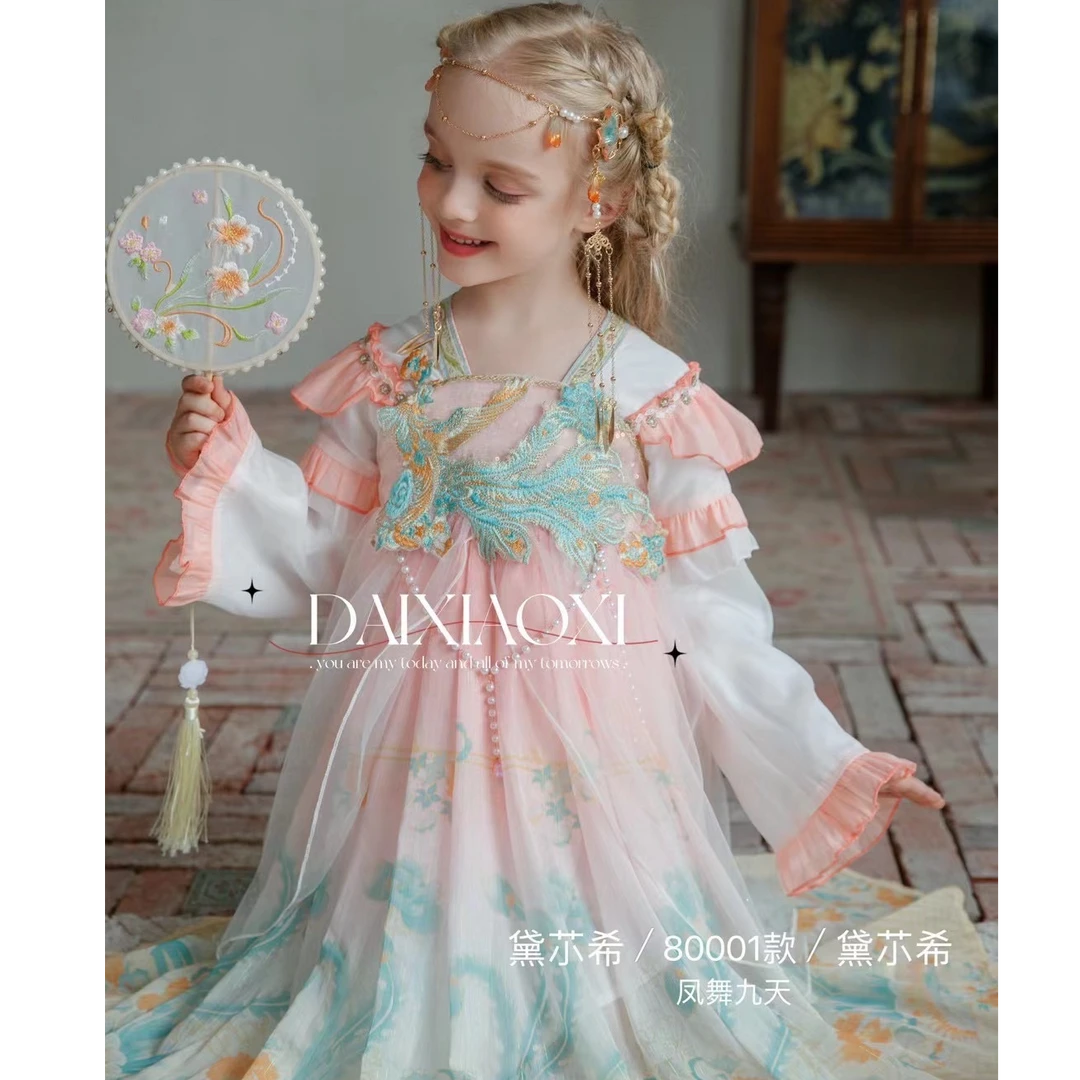 3511儿童唐装中国风改良旗袍宝宝古筝演出服幼儿园女童日常连衣裙