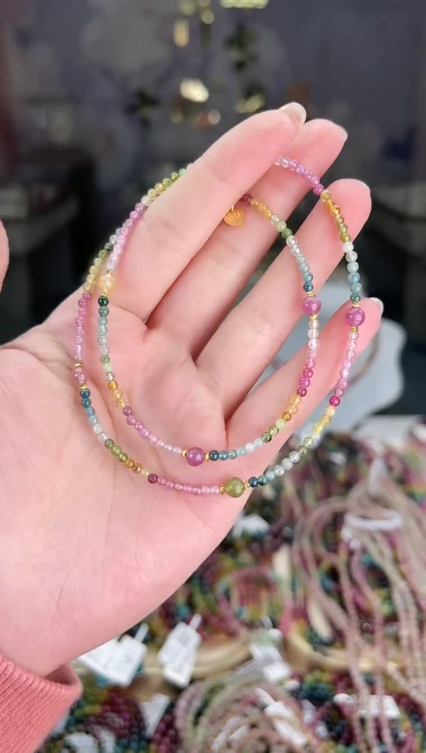 【闪购商品】碧玺/银S925镶嵌J碧玺项链多样性发货