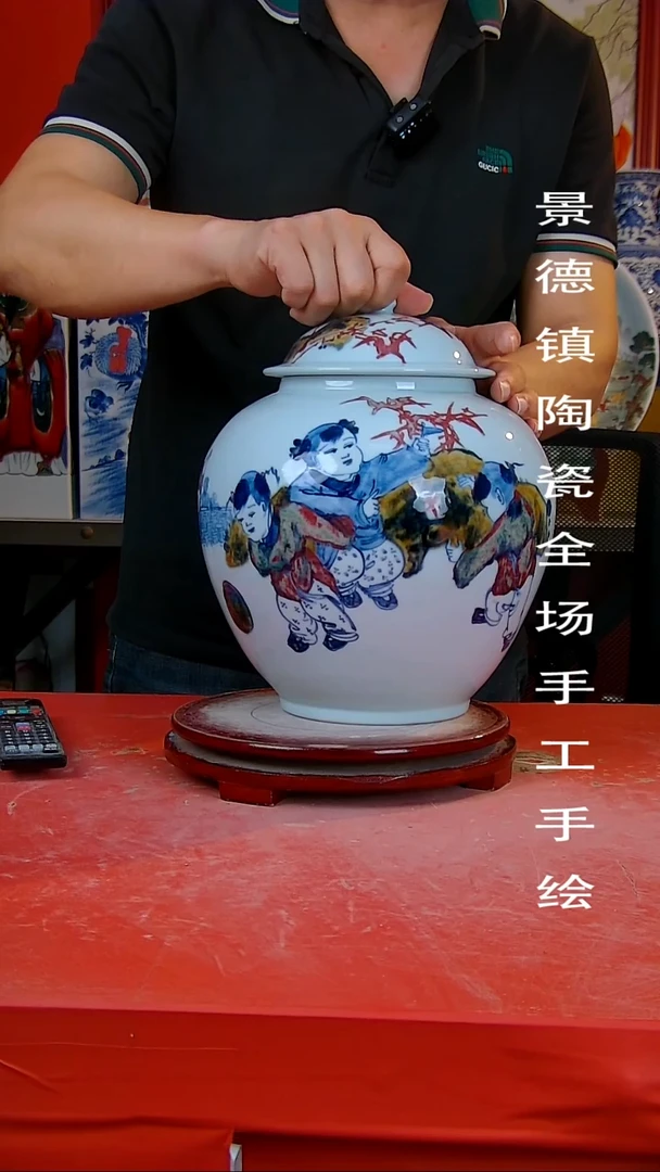 摆件手景德镇陶瓷 全场手工绘9