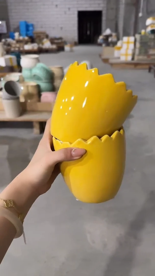 无孔高温陶瓷花盆+E10