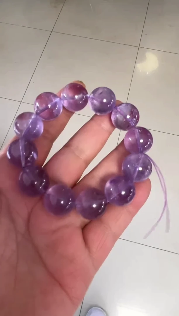 水晶手串未镶嵌?**兽薰衣草冰种-孤品