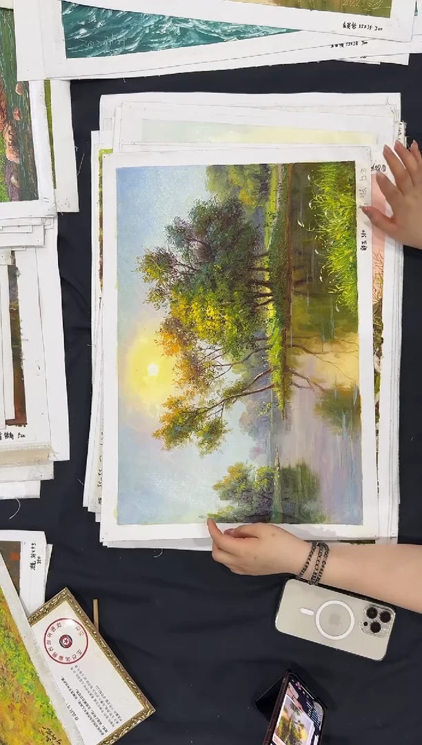 油画【原创·保真·带证书】朝鲜画家纯手绘油画--顺丰包邮--