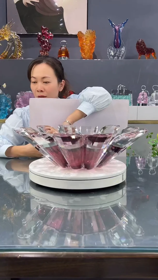 手工艺品琉璃A***️ 水晶琉璃果盘1个