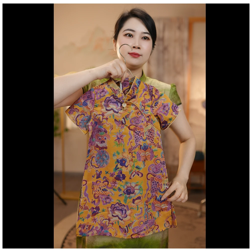 F漫鱼#夏季汉元素儿童背心女童夏款古风旗袍空调服中式旗袍裙