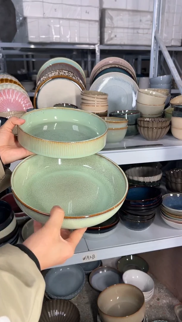 陶瓷外贸尾货瑕疵满20包邮X2深盘混搭F6D/D2A