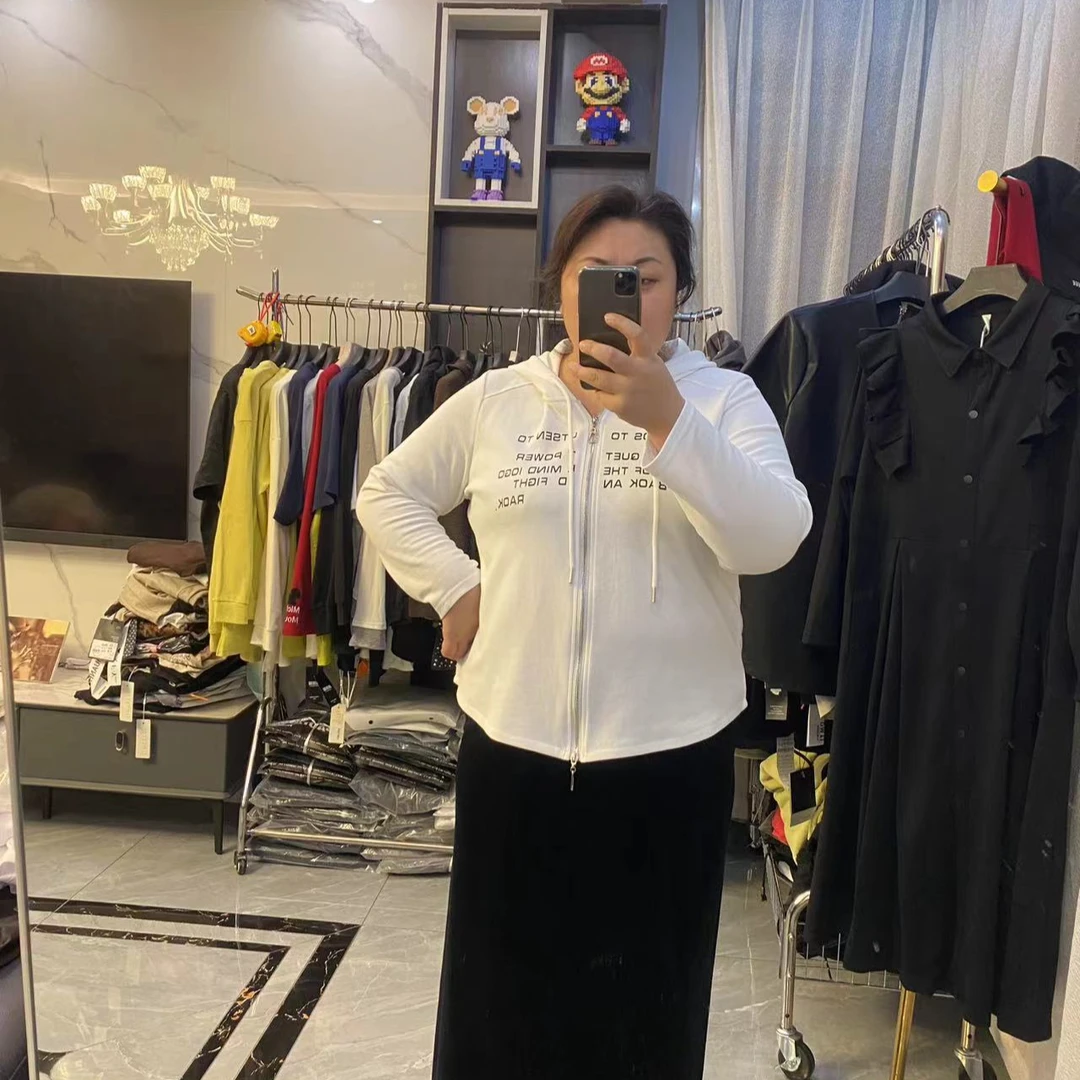 早春新款连帽款拉链打底衫时尚百搭休闲舒适洋气8196