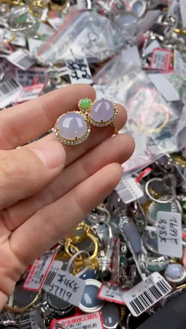 银S925镶嵌戒指翡翠111    5