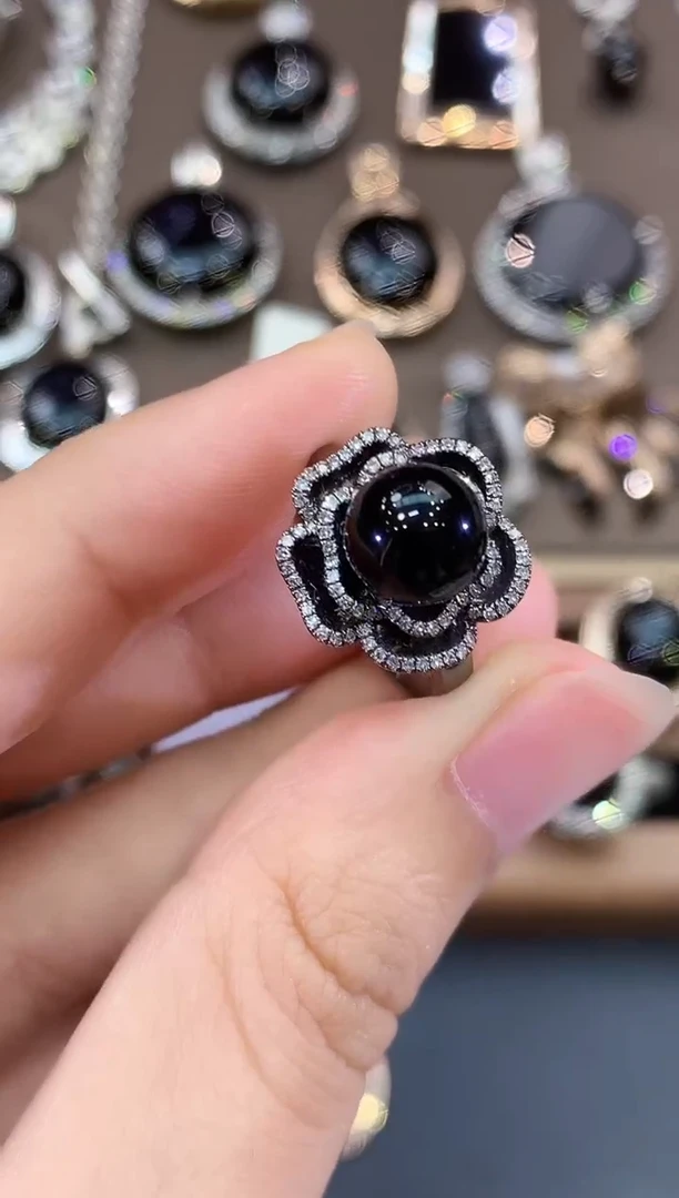 翡翠戒指18K金镶嵌C53