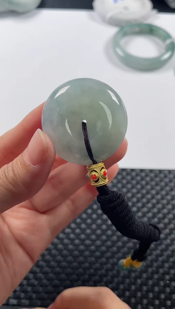 颈饰未镶嵌翡翠基地发货H 7532 平安扣